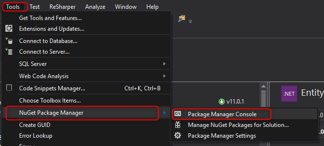 Installing NuGet Packages In Visual Studio